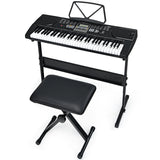 NNECW 61-Key Electric Piano Keyboard with Microphone Headphone