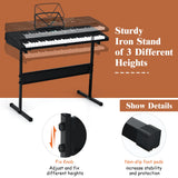 NNECW Electric Piano with 61 Illuminated Keys and Built-in Speakers
