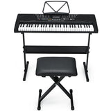 NNECW Electric Piano with 61 Illuminated Keys and Built-in Speakers