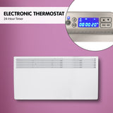 NNEDPE Levante NDM-15WT 1500W Electric Panel Heater Wifi Thermostat Castors