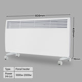 NNEDPE Levante NDM-20WT 2000W Electric Panel Heater Wifi Thermostat Castors