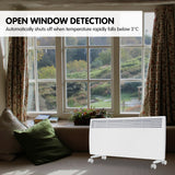 NNEDPE Levante NDM-24WT 2400W Electric Panel Heater Wifi Thermostat Castors