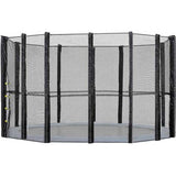 NNEDPE 10ft Trampoline Replacement Safety Pad and Net Round 8 Poles Green
