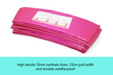 NNEDPE 12ft Trampoline Replacement Safety Pad and Net Round 8 Poles Pink