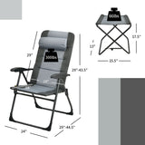 NNECW Folding Recliner Chair with 7-Position Adjustable Backrest