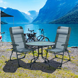 NNECW Folding Recliner Chair with 7-Position Adjustable Backrest