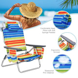 NNECW Portable Camping Chairs with 5 Adjustable Positions for Lawn/Poolside-Yellow