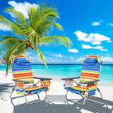 NNECW Portable Camping Chairs with 5 Adjustable Positions for Lawn/Poolside-Yellow