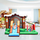NNECW Inflatable Bounce Castle with Slide Park for Indoor/Outdoor Use with Blower