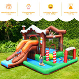 NNECW Inflatable Bounce Castle with Slide Park for Indoor/Outdoor Use with Blower