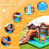 NNECW Inflatable Bounce Castle with Slide Park for Indoor/Outdoor Use with Blower