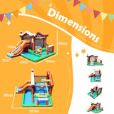 NNECW Inflatable Bounce Castle with Slide Park for Indoor/Outdoor Use with Blower