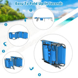NNECW Folding Beach Lounge Chair with Pillow for Outdoor-Navy
