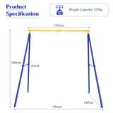 NNECW Extra Large A-Frame Steel Swing Stand with Ground Stakes for Indoor and Outdoor