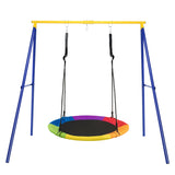 NNECW Extra Large A-Frame Steel Swing Stand with Ground Stakes for Indoor and Outdoor