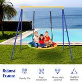 NNECW Extra Large A-Frame Steel Swing Stand with Ground Stakes for Indoor and Outdoor
