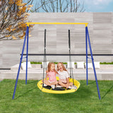 NNECW Extra Large A-Frame Steel Swing Stand with Ground Stakes for Indoor and Outdoor