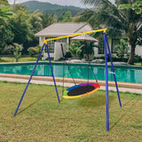 NNECW Extra Large A-Frame Steel Swing Stand with Ground Stakes for Indoor and Outdoor
