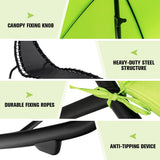 NNECW Hammock Chair with Pillow Canopy Stand Cushion for Outdoor-Green