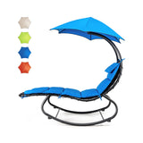 NNECW Hammock Chair with Pillow Canopy Stand Cushion for Outdoor-Navy