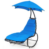 NNECW Hammock Chair with Pillow Canopy Stand Cushion for Outdoor-Navy