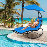 NNECW Hammock Chair with Pillow Canopy Stand Cushion for Outdoor-Navy