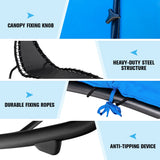 NNECW Hammock Chair with Pillow Canopy Stand Cushion for Outdoor-Navy