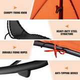NNECW Hammock Chair with Pillow Canopy Stand Cushion for Outdoor-Orange