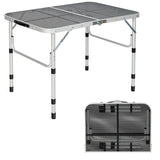 NNECW Folding Camping Table with Iron Mesh Top for Picnic