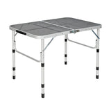NNECW Folding Camping Table with Iron Mesh Top for Picnic