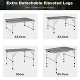 NNECW Folding Camping Table with Iron Mesh Top for Picnic