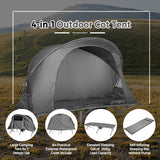 NNECW 4-In-1 Camping Cot Tent for 1 Person to Use-Grey