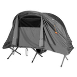 NNECW 4-In-1 Camping Cot Tent for 1 Person to Use-Grey