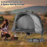 NNECW 4-In-1 Camping Cot Tent for 1 Person to Use-Grey