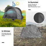 NNECW 4-In-1 Camping Cot Tent for 1 Person to Use-Grey