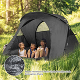 NNECW 2-Person Folding Camping Cot Tent with Waterproof External Cover-Grey