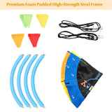 NNECW Monkey Pattern 100cm Flying Saucer Tree Swing with Hanging Straps and Hooks for Playground and Backyard