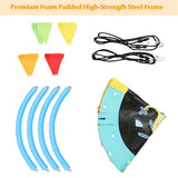 NNECW Dinosaur Pattern 100cm Flying Saucer Tree Swing with Hanging Straps and Hooks for Playground and Backyard