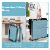 NNECW Adjustable Folding Camping Cot with Weather-resistant Fabric-Blue