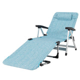 NNECW Adjustable Folding Camping Cot with Weather-resistant Fabric-Blue