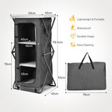 NNECW Folding Pop-Up Camping Storage Cabinet with Bag L Size
