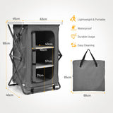 NNECW Folding Pop-Up Camping Storage Cabinet with Bag M Size