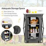 NNECW Folding Pop-Up Camping Storage Cabinet with Bag M Size