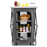 NNECW Folding Pop-Up Camping Storage Cabinet with Bag M Size