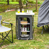 NNECW Folding Pop-Up Camping Storage Cabinet with Bag M Size