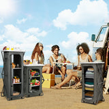 NNECW Folding Pop-Up Camping Storage Cabinet with Bag M Size