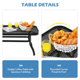 NNECW 2 Pieces Outdoor Conversation Set with Ergonomic Backrest & Armrest for Balcony & Poolside Blue