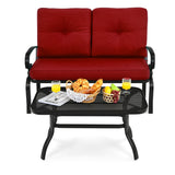 NNECW 2 Pieces Outdoor Conversation Set with Ergonomic Backrest & Armrest for Balcony & Poolside Red