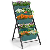 NNECW 5-tier Vertical Raised Garden Bed with 5 Container Boxes-Green