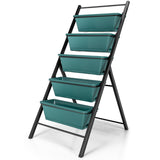 NNECW 5-tier Vertical Raised Garden Bed with 5 Container Boxes-Green